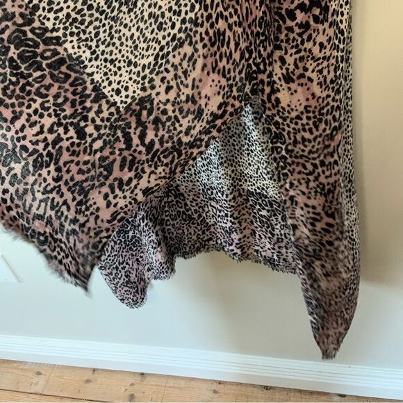 AMERICAN EAGLE Animal Print Fringe Open Front Duster Kimono One Size - Picture 5 of 10